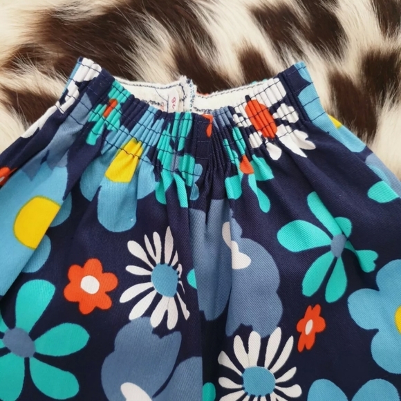 VTG 1960s DEADSTOCK Floral Flower Power Cotton Flares Pants Approx. 5-6 Years - Picture 5 of 12